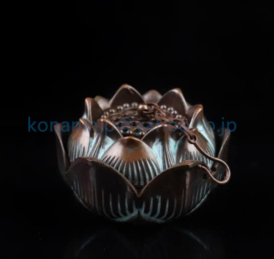 Amazon.co.jp: 鶴 香炉 蓮 吊香炉 置物 銅 置き物 骨董 レトロ 銅製品