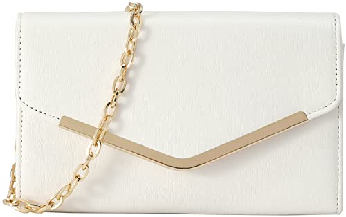 Autumnwell Clutch Purse Evening Bag For Women，Envelope Handbag With Detachable Chain For Wedding And Party（White） #TOP18