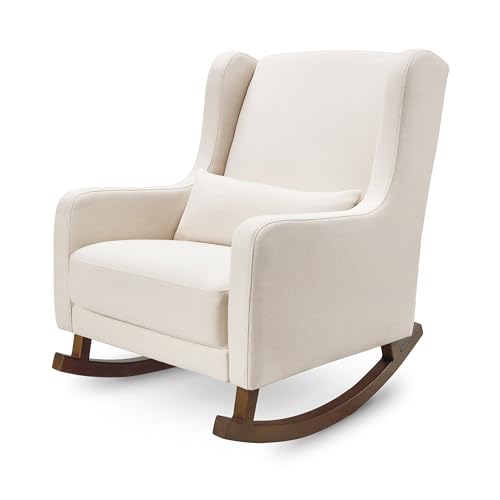 Image of Babyletto Kai Rocker in Performance Natural Eco-Twill, Water Repellent & Stain Resistant, Greenguard Gold and CertiPUR-US Certified