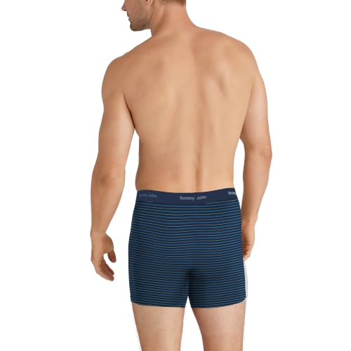 Image of Tommy John Men's Luxe Modal 6 inch Mid-Length Boxer Brief Underwear 3-Pack