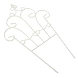 Sosoport Recinzione in Ferro Bianco per Giardino Design Vintage, Facile da Installare, Decorazione Flessibile per Bordure Esterne e Decorazioni Interne