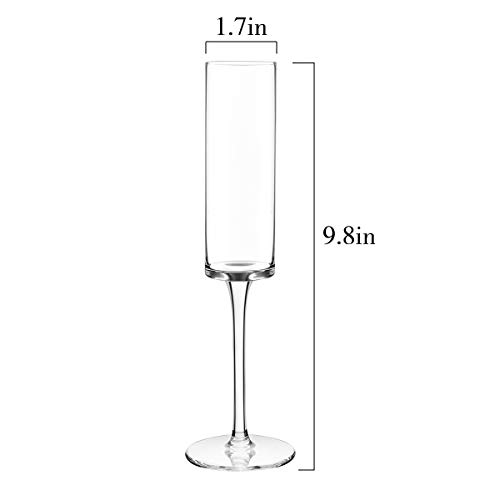 Set Of 6 Crystal Champagne Flutes Champagne Glasses Hand Blown Classy Champagne Flutes 100％Lead Free Quality Sparkling Wine Stemware Set Dishwasher Safe 7Oz… #TOP2
