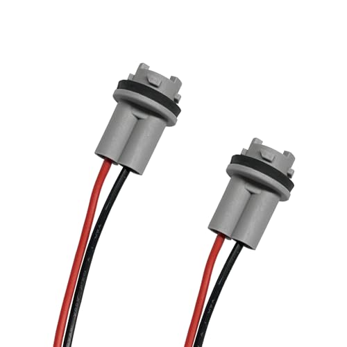UHANBUT T15 Bulb Socket Pigtail Wiring Harness Adapter, 912 920 921 Pre-Wire Socket Connector, Nylon Base Sockets Adapter for Headlight, Turn Signal Light, Reverse Light Retrofit or Replacement (2PCS)