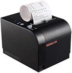 Imprimante thermique Rongta pour reçus, Imprimantes de reçus 80mm, Imprimante POS thermique avec coupeur automatique, support pour tiroir-caisse, USB, série, Ethernet, compatible avec Windows/Mac/Linux