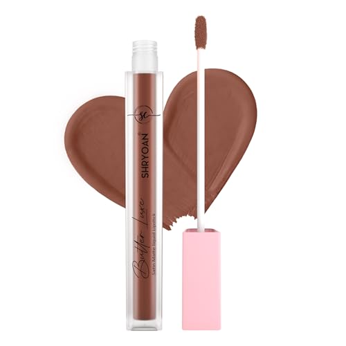 Image of Shryoan Butter Luxe Satin Matte Liquid Lipstick | Ultra Pigmented, Long-Lasting, Non-Transfer Formula, Smooth Lip Color, Weightless Finish, Silky Matte Finish (6ml) (Shade 11, Shade 11)