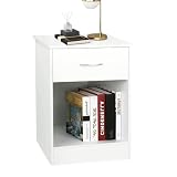 TUSY Nightstand, Bedside Table with Drawer, Wood Accent Table, Easy Assembly, Modern Design for Bedr