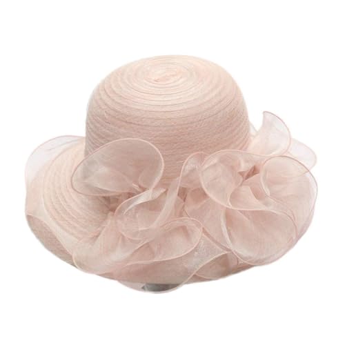 Tea Fascinator Party Chapeau de mariée Casquette de baseball pour femme, beige, taille unique
