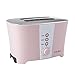 Cookplus Rosa Toaster 800W 220-240 V AC 50 Hz für 2 Brotscheiben, 7 Heizstufen, Abschalttaste, Aufwärmfunktion und Einfach zu Reinigender Bröselschale