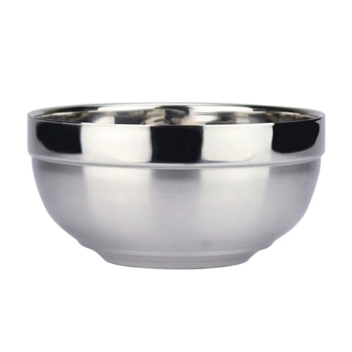 NiuLumea Cuenco aislado de acero inoxidable 304 de doble pared, cuenco para mezclar ensalada de arroz, diseño antiquemaduras, apto para lavavajillas, 115 cm