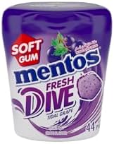 Mentos Fresh Dive Soft Gum - Grape Flavor - 44pcs