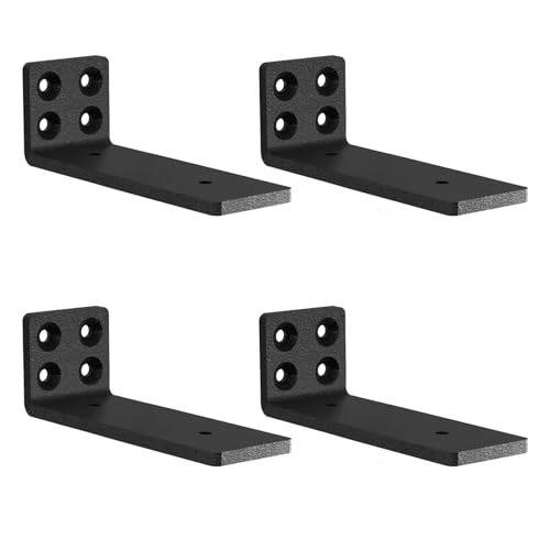 Supports d'étagère flottants MLOQI lot de 4 équerres murales 15 cm - 2