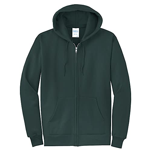 Port & Company - Core Fleece Full-Zip Hooded Sweatshirt 2XL Dark Green