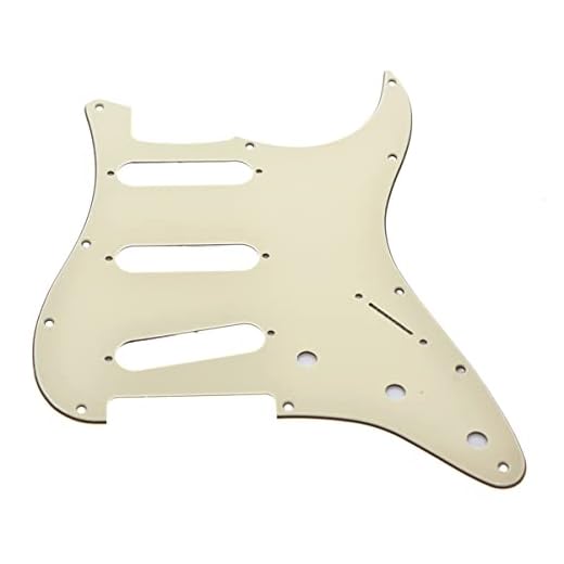 KAISH Golpeador de guitarra estilo Strat de 11 agujeros invertido para Fender Jimi Hendrix Stratocaster blanco envejecido