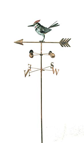 east2eden Metal Wild Bird Design Wind Weathervane Weather Vane Garden Ornament Decoration (Woodpecker)