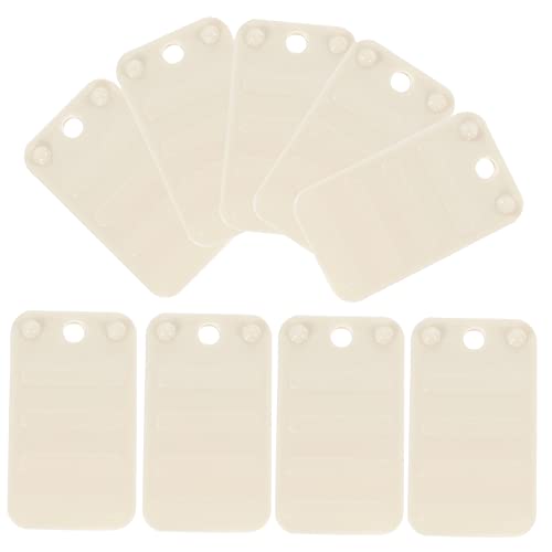 KONTONTY 30pcs Plastic Mat Toilet Leveling Shims Table Leg Shim Door Stoppers Toilet Shims for Leveling Clear Table Shims Bed Shim Furniture Multifunctional Shims Leveler Plastic Pp White