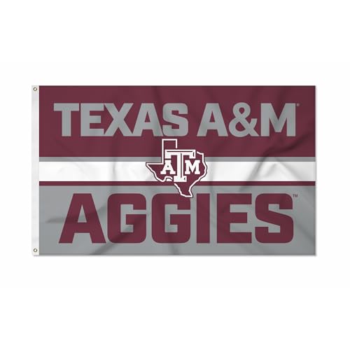 Rico Industries NCAA Texas A&M Aggies Bold 3' x 5' Banner Flag Single Sided - Indoor or Outdoor - Home Décor