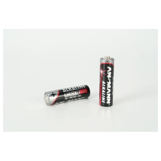 ANSMANN 5015563 AA-batterier [paket med 4] Långvarigt alkaliskt engångsbatteri AA typ