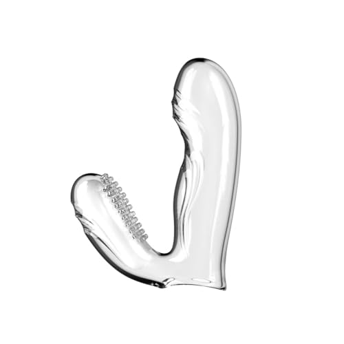Vibrador de funda de dedo de silicona transparente y suave punto G para estimular el masajeador juguetes sexuales femeninos para adultos
