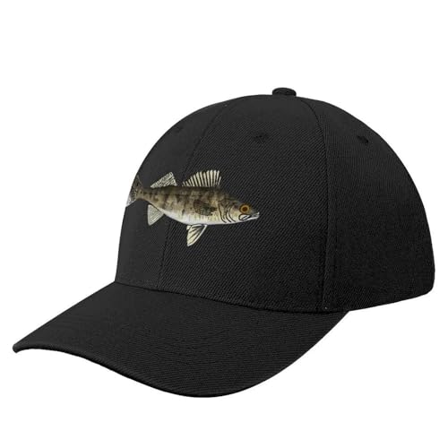 Casquette de baseball classique Walleye Beach homme et femme ajustable
