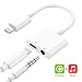 for iPhone Adapter to 3.5 mm Headphone Jack Dongle Accessory AUX Audio Charger Adapter,2 in 1 Earphone Audio Jack Cable Support Compatible for iPhone 7/7 Plus/8/8 Plus/X/XR/XS MAX Support All iOS