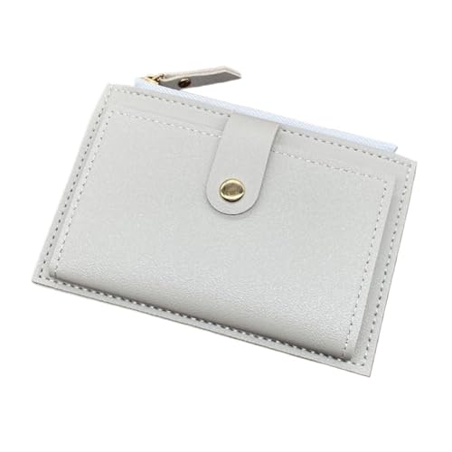Womens wallet Women's wallet short wallet women's cute simple coin purse(Lightgray)