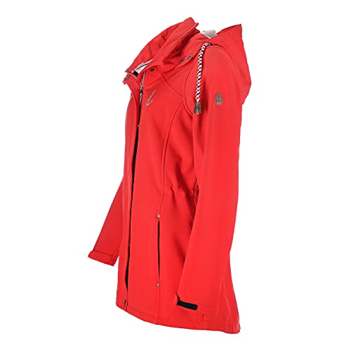 tomBrook Damen Softshell-Mantel Leuchtturm - Softshelljacke Regenjacke in Rot Größe 32/34
