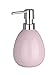 Wenko Polaris Dosificador Jabón 0.39 L, Cerámica, Rosa, 9x9.5x16 cm