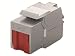 Produktbild goobay Keystone RJ45 Modul CAT 6A, STP, 15,8mm Slim-line; Keystone RJ45 Modul CAT 6A, STP, 15,8mm Slim-line, Rot - Krokodil-Typ, Klemmleiste für LSA Montage (werkzeugfrei)