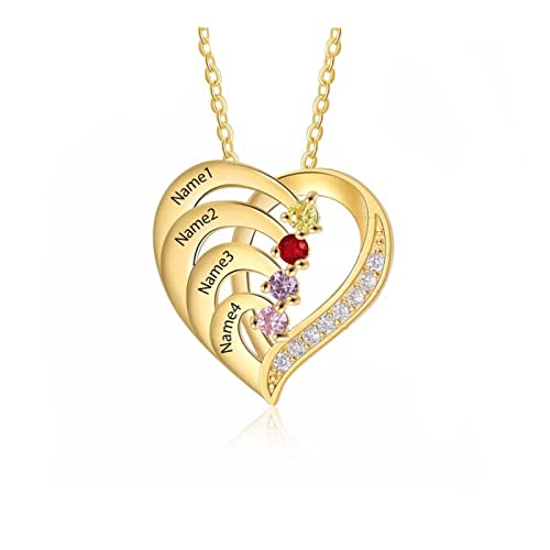 MOLICACI-Solid-10K14K18K-Gold-Personalized-Hearts-Necklaces-for-Women-Delicate-Gold-Customized-Mother-Names-Heart-Pendant-with-5A-Birthstones-Gold-Mom-Necklace-Jewelry-Gift-for-Wife-Mom