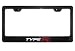 Qptimum TYPE R Civic Racing Carbon Fiber Stainless-Steel License Plate Frame Cover For Honda Civic (1)