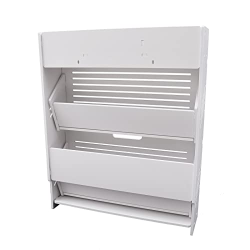 Dyrabrest Shoe Cabinet,Freestanding Shoe Rack Storage Organizer,Tipping Bucket Shoe Cabinets With 2 Flip Drawers-Modern Shoe Organizer Cabinet For Entryway,Hallway,Living Room,Bedroom,White #TOP5