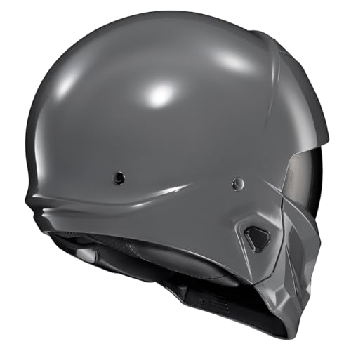 ScorpionEXO Covert 2 Open Face 3/4 Full Mode Motorcycle Helmet Bluetooth Ready Speaker Pockets Interchangeable Mouth Cover DOT Approved Solid (Cement Grey - 3X-Large) by ScorpionEXO - Image 4