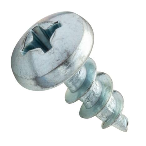 Centerline #10 x 1/2'' Pan Head Phillips Cabinet Hardware Mounting Screws, Zinc, 100-Pack