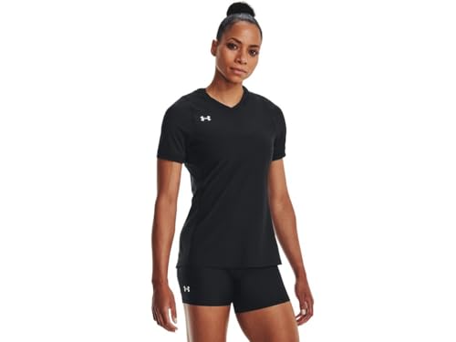 Under Armour Womens Powerhouse 2.0 Volleyball Jersey - with HeatGear Fabric and Mesh Panels MD Black-White