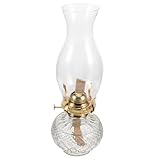 MAGICLULU Lampe à Pétrole Ancienne Verre Transparent Lampe à Huile Rétro Résistante Haute Température Décoration Intérieure pour Salon et Cuisine