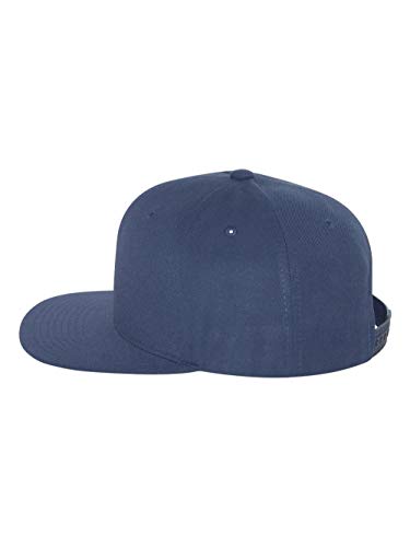 6089M Classic Snapback Pro-Style Wool Cap by Flexfit - One Size (Navy)