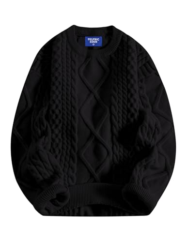 Image of Aelfric Eden Oversized Knit Sweater Solid Vintage Pullover Sweater Unisex Woven Crewneck Knitted Tops