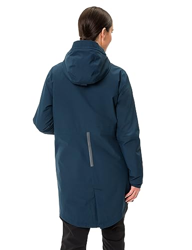 VAUDE Cyclist II gefütterter Parka für Damen – Gefütterter Wintermantel fürs Radfahren, wasserdichte & atmungsaktive Damen Winterjacke mit 2-Wege-Reißverschluss – ideal für den Winter