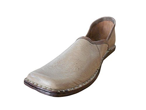 Mocasines Mojari de cuero para hombre Kalra Creaciones color marrón talla 43.5
