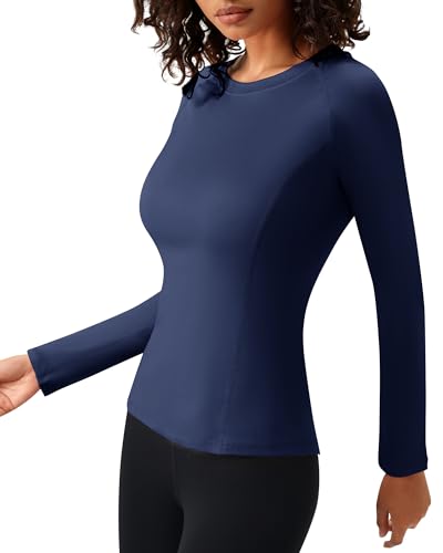 SPVISE Long Sleeve Compression Shirts for Women Workout Tops Cool Dry Breathable Yoga Running Hiking T-Shirt Fitted Basic Top2