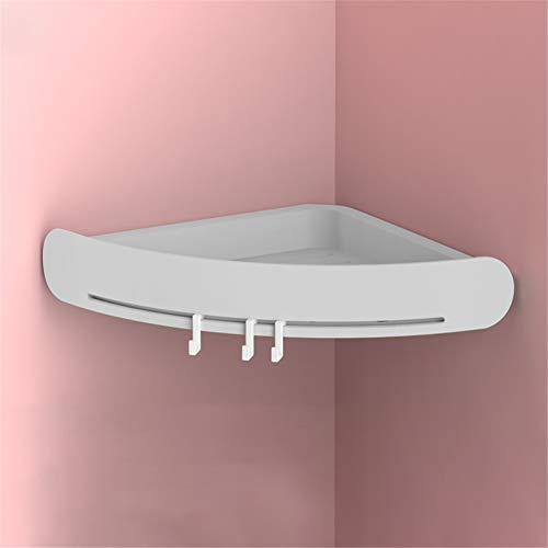 Solution d'économie d'espace avec cette étagère d'angle de douche grise - 6