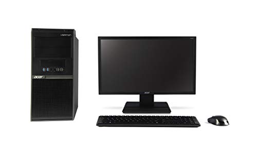 Image of Acer Veriton M200 Desktop with 19.5 inch(49.5cm) HD Monitor (Intel Core i3-8100 Processor /4GB /1TB /Window 10 Home 64Bit /Integrated Graphics), Black