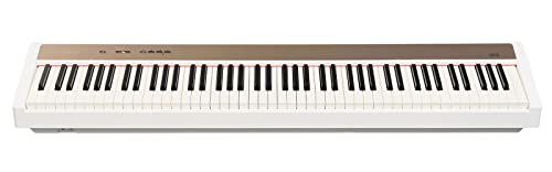 Woodbrass XP2 Piano Numérique Portable Bluetooth Blanc - Clavier toucher lourd réaliste 88 touches...