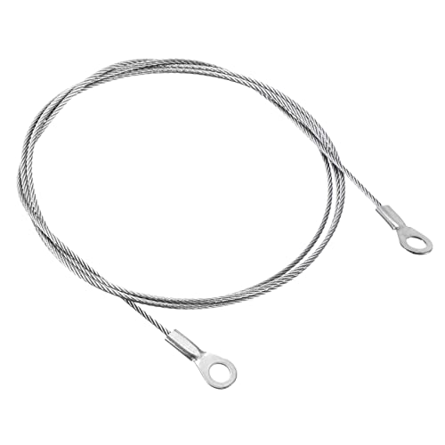 PATIKIL Stainless Steel Lanyard Cable 1.5mmx100cm, 4 Pack Eyelets Ended Security Wire Rope, Silver