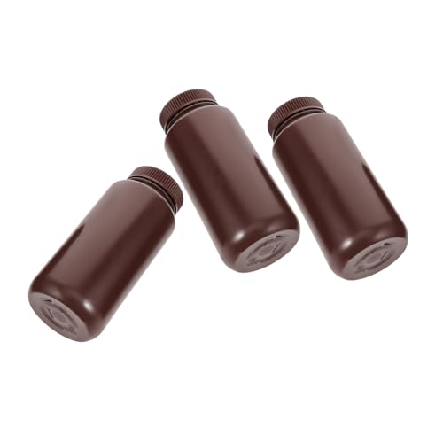 CHILDWEET Set of 3 Large Plastic Medicine Bottles 500ml Liquid Dispenser Leakproof Storage for Travel Laboratory Use