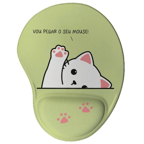 Mouse Pad Ergonômico Divertido Gatinho Vou Pegar o Seu Mouse, Geek Vip