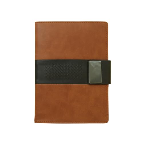 Image of A5 Diary with Magnetic Closure - Premium Jute Cloth Cover Notebook, 192 Pages 80 GSM Ivory Paper - Personal Journal, Office Planner & Writing Notebook (Tan)