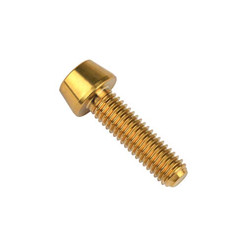 Image of Titanium Ti Bolt M5x9 16 18 20 25 30 35 40 45 50 55 60mm Tapered Head Screws Pack of 4 (M5x18mm, Gold)