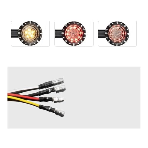Clignotant LED moto avec feu de course dynamique et lampe de stop flash 10mm