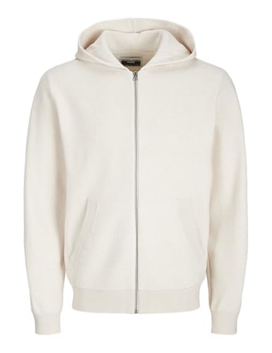 Knit Zip Hoodie Jack & Jones Jcocaleb pull en tricot gris pour homme